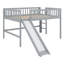 Lit mezzanine bas avec échelle et toboggan-115975083