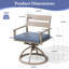 Chaises de salle à manger d'extérieur pivotantes et berçantes avec coussin Sunbrella-303723460