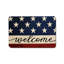 Décoration de patio d'extérieur 20 po x 32 po Vintage Star Welcome Patriotic Independence