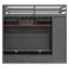 Lit mezzanine double gris avec système de rangement intégré, garde-robe et éclairage à télécommande pour chambres d'adultes Espace de rangement spacieux: tiroirs, tablettes, compartiment caché-741849347
