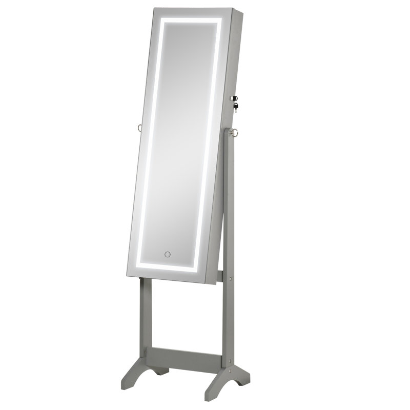Deverel 18'' Wide Jewelry Armoire, Gray