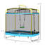 Trampoline de jardin rectangulaire avec enceinte sécuritaire de création de 5,10 pi x 3,10 pi