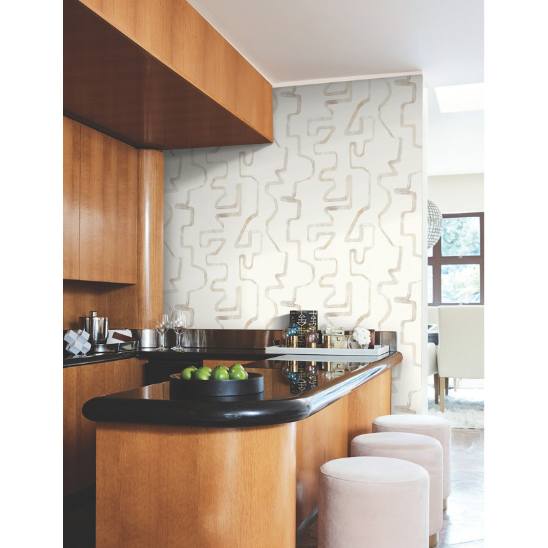 Abstract Aura Wallpaper, Tan/Orange