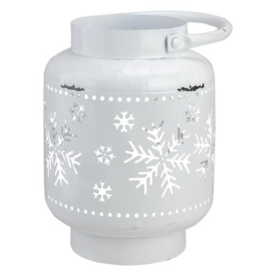 Snowflake Cutout Christmas Candle Lantern