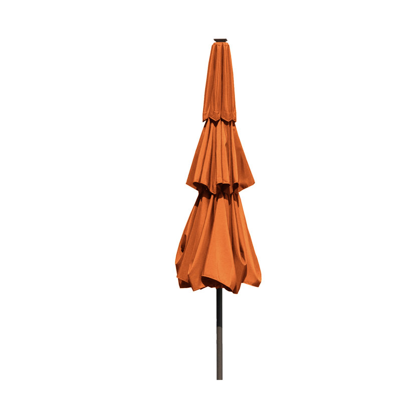 Parasol de marché éclairé 11 pi Nordmeyer, Orange