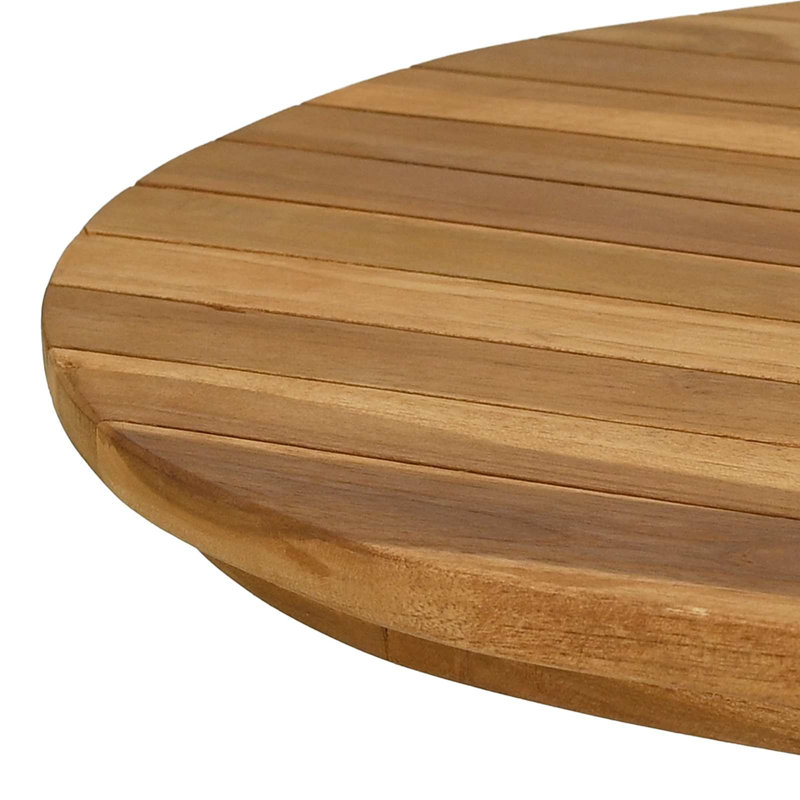  Table Top Natural Solid Teak Wood Modern Surface Dining Indoor Outdoor, 3.5cm H x 90cm W x 45cm D