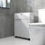 Armoire à papier hygiénique, armoire de salle de bain mince avec 4 roulettes, petite armoire de rangement pour salle de bain