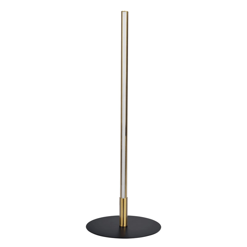 Dimond Black Led Table Lamp With On/Off Switch Round Metal Base