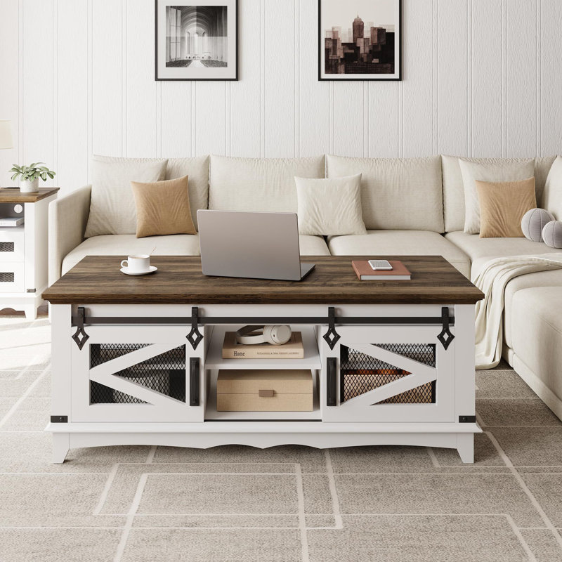 Solid Wood Coffee Table with Storage