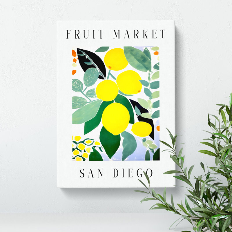 XMKTMKT-389 Lemon San Diego Fruit Market - Wrapped Canvas Print, 50cm H x 35cm W x 3cm D
