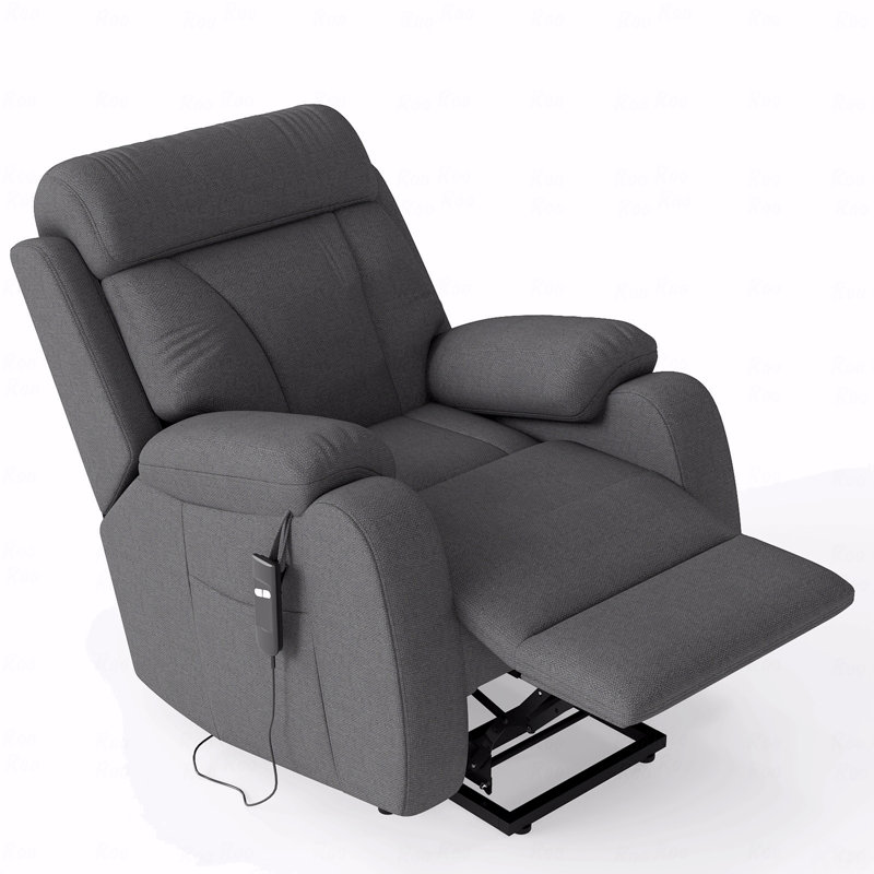  Power Lift Recliner Chair with Remote Control & Side Pocket - Dark Gray, Dark Gray