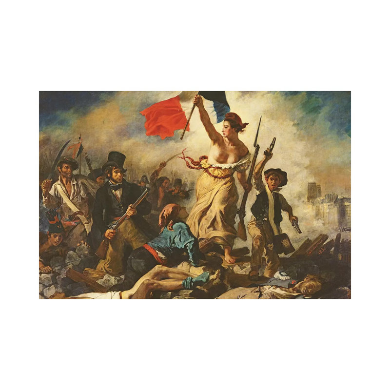 Liberté guidant le public, 28 juillet 1830, vers 1830-31 - Estampe numérique sur toile tendue avec châssis, H 12 po x l 18 po