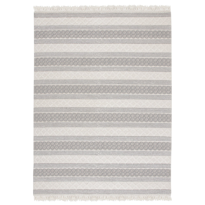 Tapis géométrique en laine tissé à la main Pei Natura, Rectangle 8 pi x 10 pi