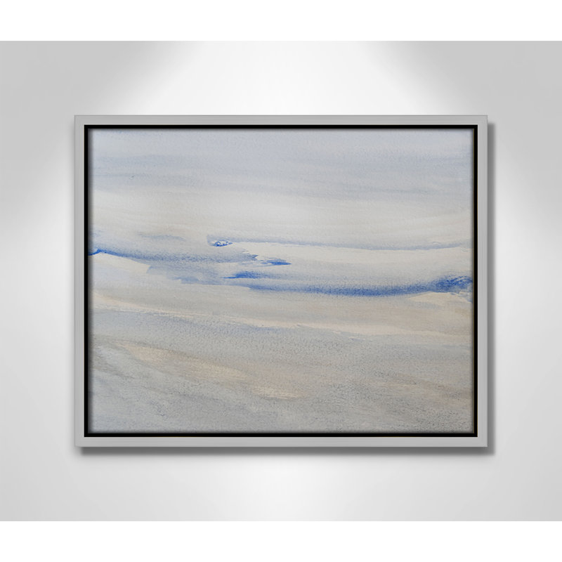 «Silent Direction Print» par S.H. Khân, Toile avec cadre, Flottant argent, L 15,5 po x H 12,5 po
