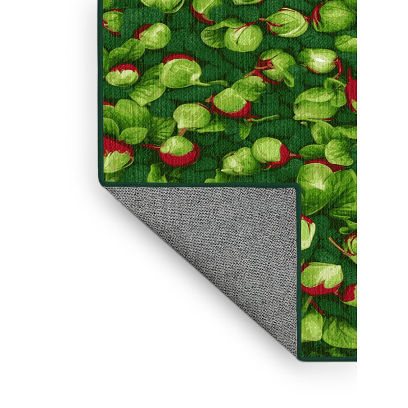  Tapis lavable Radish Sprouts, Rectangle 7 pi x 9 pi