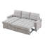 Mh 78,75 po inclinable, gris, revêtement en chenille, charge, rangement et poche latérale avec accoudoirs, chenille grise, espace modulaire en L