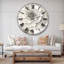Indigold Grey Pivoines I - Horloge murale traditionnelle-1695004276-1612576379