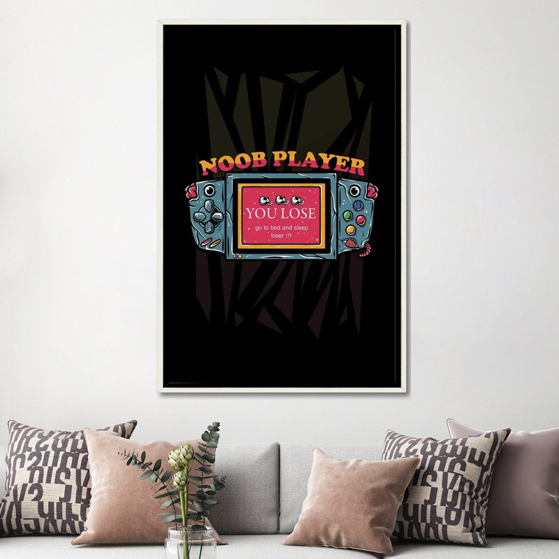 «Gaming IV», reproduction d'art sur toile encadrée, H 60 po x l 40 po, Impression sur toile flottante sans passe-partout