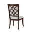 Ensemble de chaises d'appoint traditionnelles 2 pièces, siège cerise rembourré beige