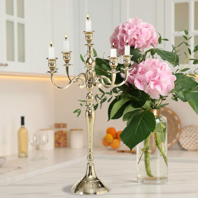 Victoria Golden Tabletop Candelabra