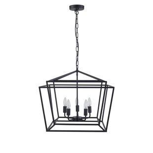 Lustre rectangulaire à 5 lumières Clarkson