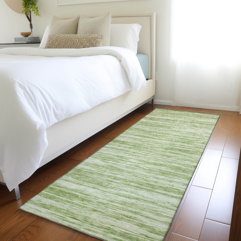Premium Machine Washable Prisco Aloe Rug, Runner 2'3" x 7'6"