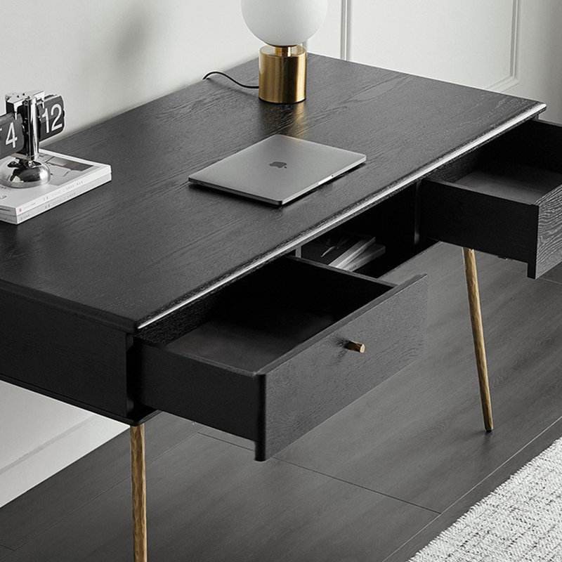 Petit bureau de rangement de style européen, 29.53" H x 55.12" W x 26.77" D