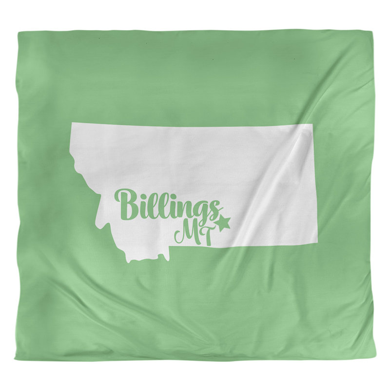 Housse de couette billings montana, Housse de couette pour très grand lit, Vert, Microfibre