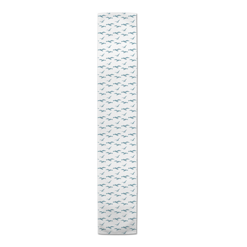 Chemin de table géométrique McKay, L 72 po x l 16 po, Bleu ciel, Brenner géométrique