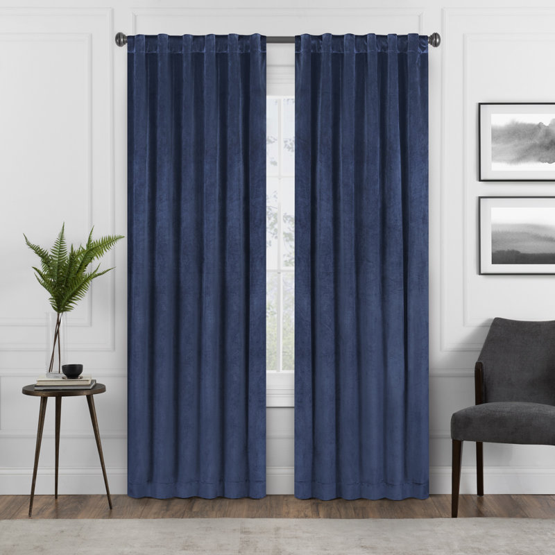 Curtain Single Panel, 50" W x 63" L, Navy