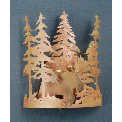 Rustic Lodge Flush Mounted Sconce