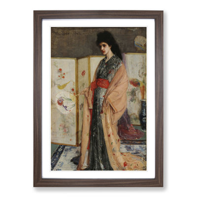 Lady in a Kimono by James Mcneill Whistler - Framed Print