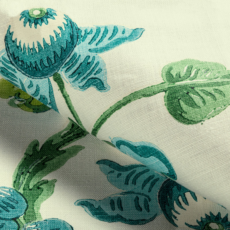 Le Brun 100% Linen Fabric, Pool