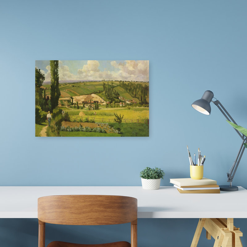 Paysage Aux Patis, Pointoise, 1868 impressionniste abstrait paysage contemporain impression d'art mural, H 12 po x l 18 po