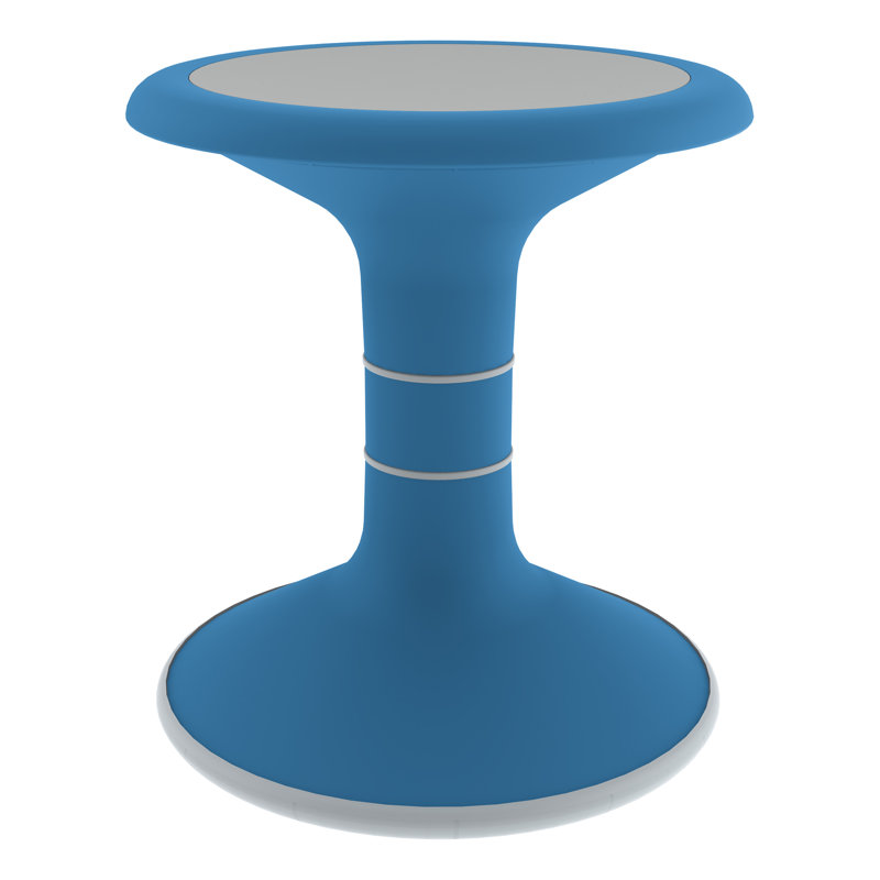 Tabouret Crossen Classroom, Bleu, H 14 po