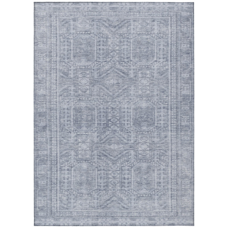 Tapis intérieur / extérieur lavable à la machine Sky Xhevrie, Rectangle 2 pi 6 po x 3 pi 10 po
