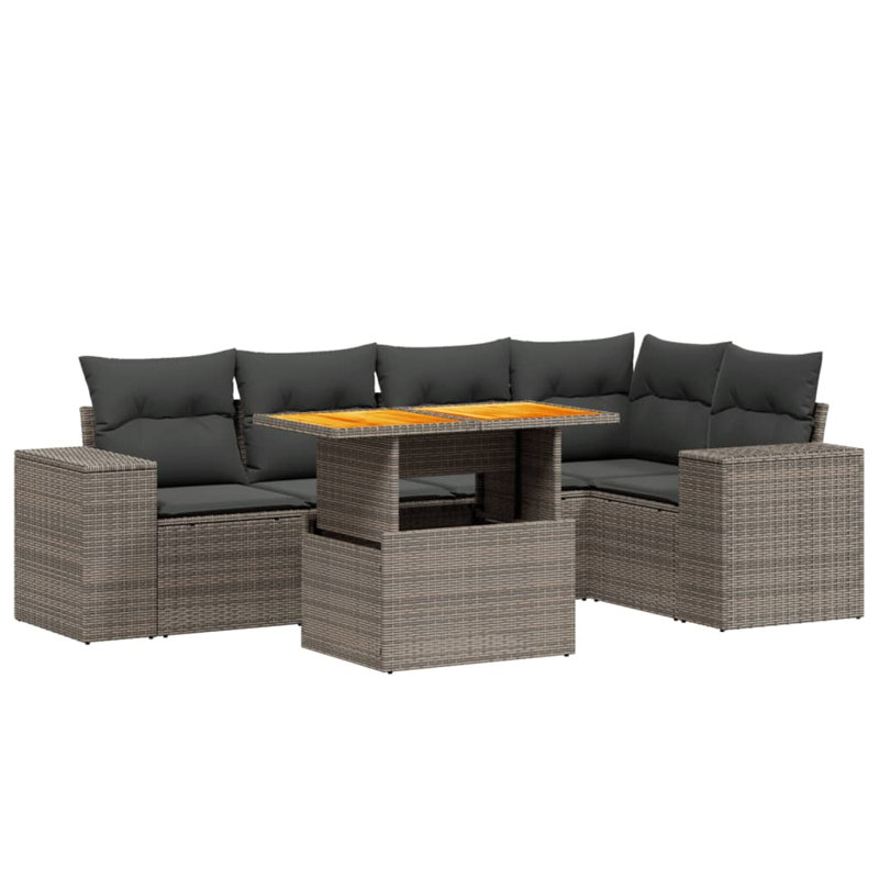 Ensemble de canapé de jardin Vidaxl gris