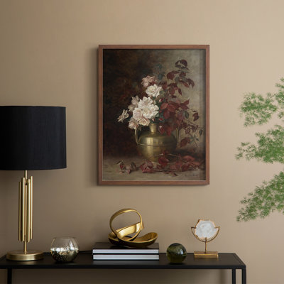 Impression florale vintage encadrée Cxxiii - bois massif