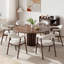 Upholstered Dining Armchairs With Solid Wood Legs-133691296