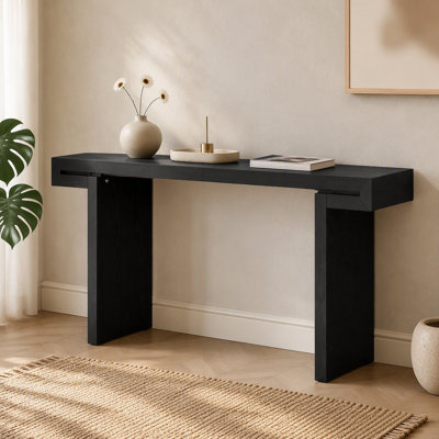 60inches Rustic Farmhouse Console Table with Distressed Wood Finish, Perfect for Entryway and Living Room Decor