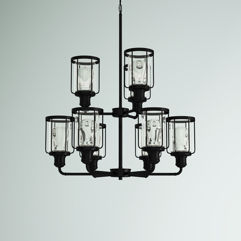 Leyden 9 - Light Dimmable Tiered Chandelier