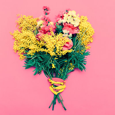 Tallac Bouquet On Women'S Day - Wrapped Canvas Print