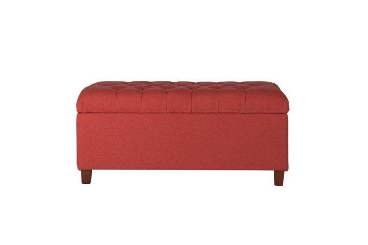 Halvorson Upholstered Flip Top Storage Bench