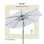 Parasol de patio 9 pi avec manivelle Devyn, poteau en aluminium et 8 baleines en acier pour terrasse, bord de piscine, cour Devyn-699766002