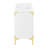 Voltaire 36" Single, Bathroom Vanity in White with Gold Hardware