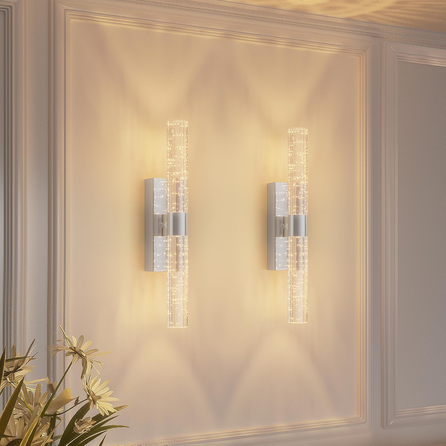 Hokku Designs Rechargeable Battery Operated Wall Sconces Set Of 2 ...