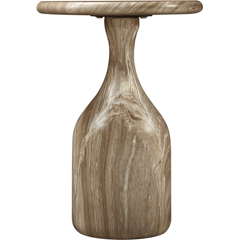 Table de bout Savona, 18 po de hauteur, Beige Marbled Finish