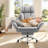 Big and Tall Cross Legged Office Executive Chair with Footrest and Convertible Infinite Gear Armsrest-314227690