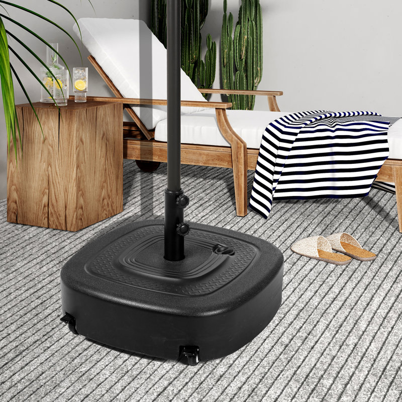 Lacresia Plastic Mobile Heavy Duty Free Standing Base with 4 Wheels and 2 Locks