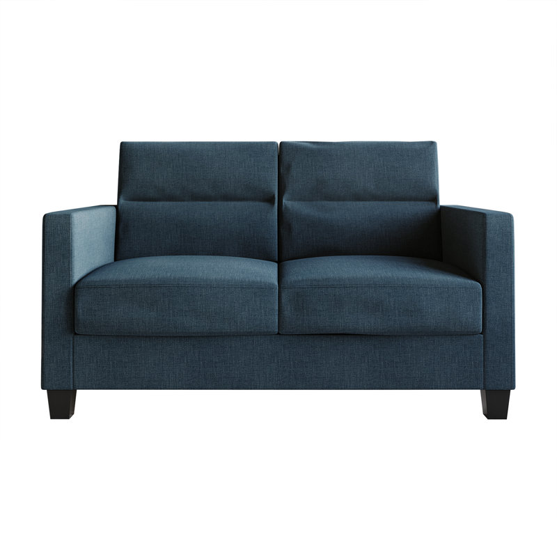 Macy Upholstered Loveseat, Blue